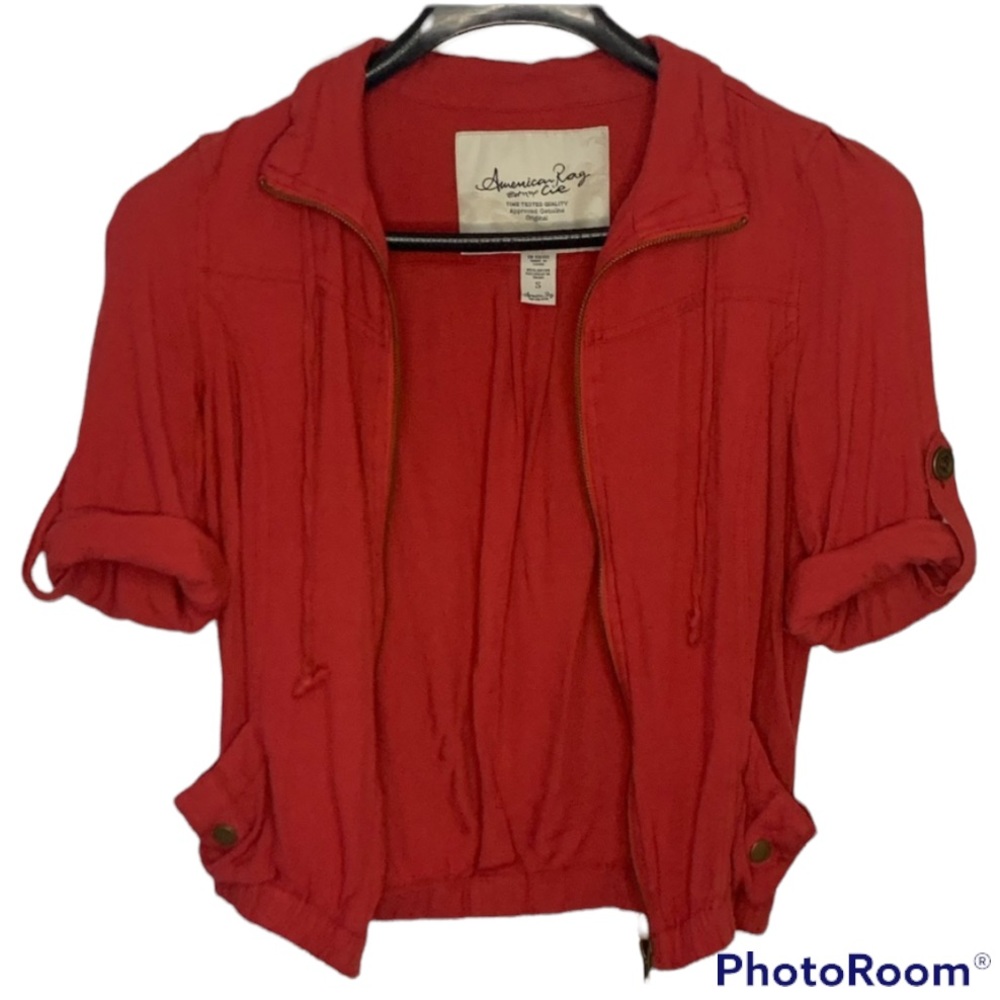 American Rag Women’s Lightweight Jacket Roll Tab Sleeve Size Small.